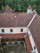 Inner yard of edole castle, view from gate tower