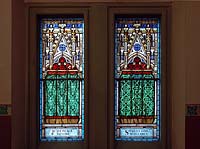 Old St.Gertrude Church, stained glass in northwestern part