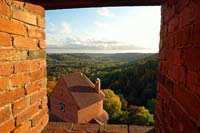 View from the tower of Turaida castle