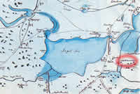 Adazi castle in map from  1701