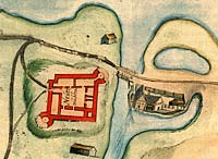 Plan of Adazi castle, 17th century