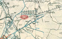 Berzi manor in the map from 1930
