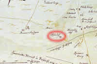 Obsenhof in the map of Riga, 1700