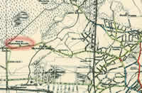 Mazdamme manor in the map from 1930