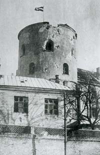 Riga castle after the attack of Bermont in November 1919