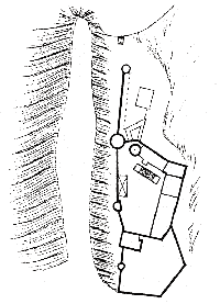 Plan of Turaida castle in 17th century